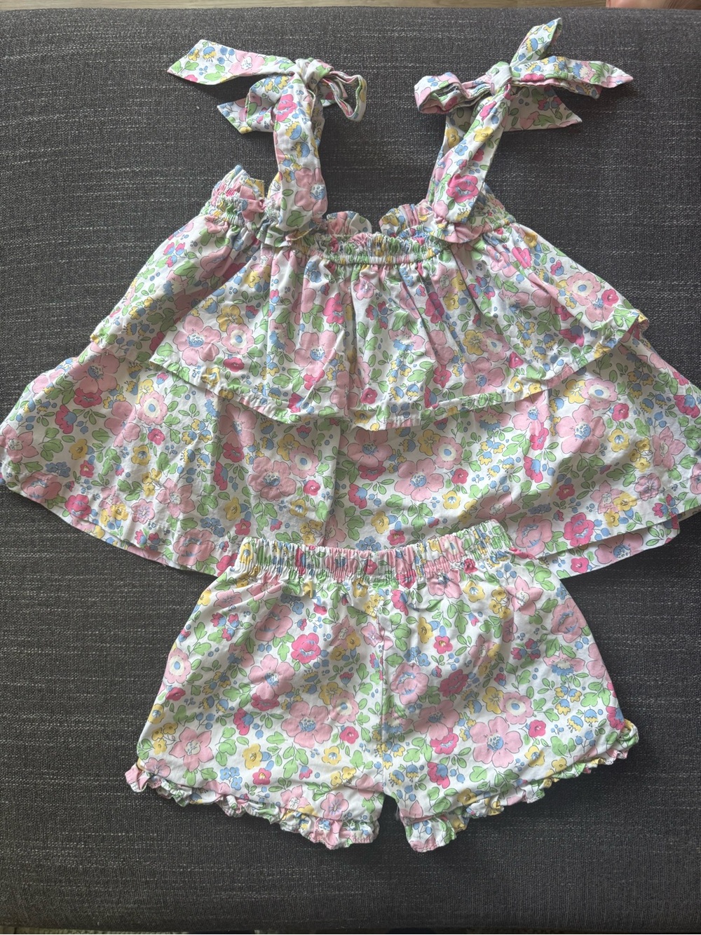 Cecil and Lou Matching Set - Pink Floral 3T